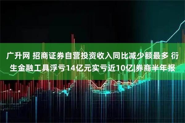 广升网 招商证券自营投资收入同比减少额最多 衍生金融工具浮亏14亿元实亏近10亿|券商半年报